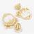  gold plated white stone chandelier jhumka earrings