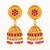  traditional gold plated pink stone jhumka earrings