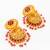  traditional gold plated pink stone jhumka earrings