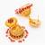  traditional gold plated pink stone jhumka earrings