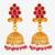  classic gold plated pink stone mini jhumka earrings