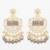  gold plated grey beaded chandelier earrings