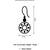  silver plated stone oxidized jhumka earrings
