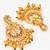  royal gold plated multicolor chandelier earrings