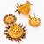  traditional gold plated green and pink stone jhumka earrings