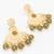  olive green kundan chandelier earrings with faceted drops