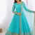 Women's faux georgette embroidered sequence work gown with net dupatta ready to wear