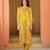 Yellow muslin printed kurta set