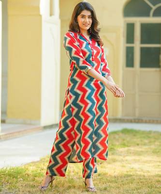 Multicolor muslin printed kurta set 3