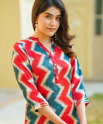 Multicolor muslin printed kurta set 4