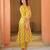 Yellow muslin printed kurta set
