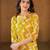 Yellow muslin printed kurta set