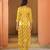 Yellow muslin printed kurta set
