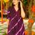 Purple  muslin printed kurta set