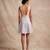 Champagne pink embroidered chanderi cotton dress
