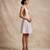 Champagne pink embroidered chanderi cotton dress