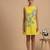 Yellow embroidered cotton poplin dress