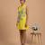 Yellow embroidered cotton poplin dress