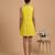 Yellow embroidered cotton poplin dress