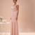 Pink embroidered imported satin gown