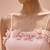 Pink embroidered imported satin gown