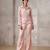 Champagne pink imported satin co ord set