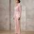 Champagne pink imported satin co ord set