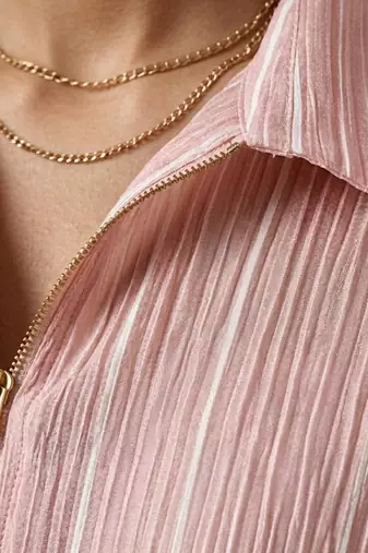 Champagne pink imported satin co ord set