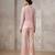 Champagne pink imported satin co ord set
