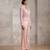 Champagne pink imported satin co ord set