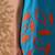 Blue embroidered cotton poplin dress