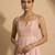 Blush pink embroidered chanderi cotton dress
