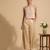 Blush pink embroidered satin co ord set