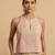 Blush pink embroidered satin co ord set