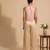Blush pink embroidered satin co ord set