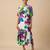 White printed silk shantoon dress