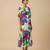 White printed silk shantoon dress