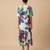 White printed silk shantoon dress