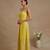 Yellow embroidered cotton poplin dress