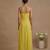 Yellow embroidered cotton poplin dress