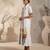White embroidered cotton poplin dress