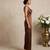 Chocolate brown imported satin jumpsuit