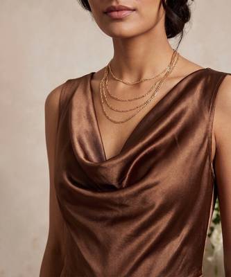 Chocolate brown imported satin jumpsuit 4
