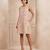 Beige embroidered chanderi cotton dress