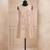 Beige embroidered chanderi cotton dress