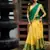 Lemon Yellow South Indian Festive Silk Lehenga Choli