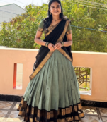 Mehndi South Indian Festive Silk Lehenga Choli