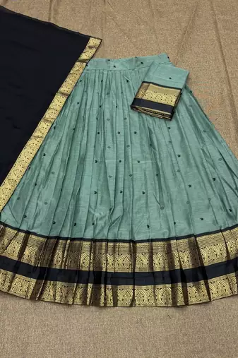 Mehndi South Indian Festive Silk Lehenga Choli