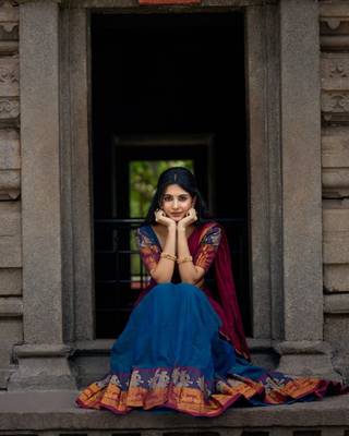 Morpich South Indian Festive Silk Lehenga Choli 1