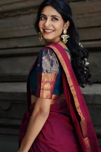Morpich South Indian Festive Silk Lehenga Choli